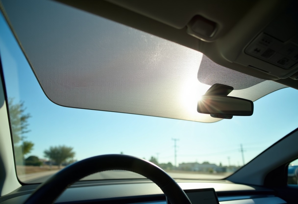 Tesla Windshield Sun Reflector vs. Roof Sunshade: Which Works?